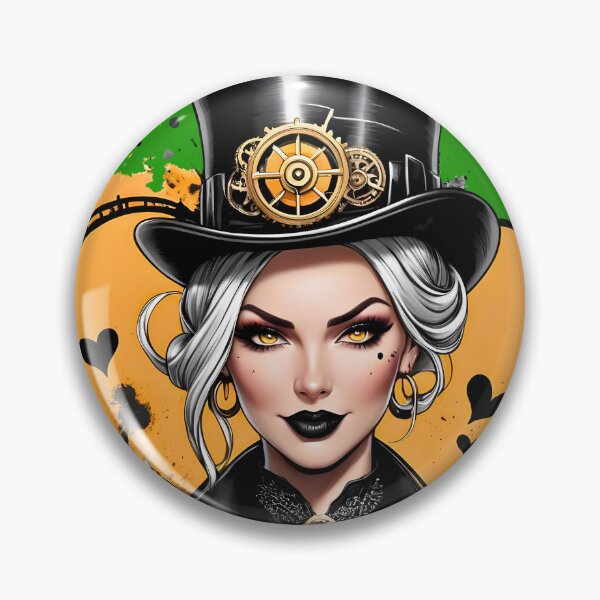 Item preview, Bohemian Top Hat Girl steampunk retro comic design designed and sold by BorgSpareParts.