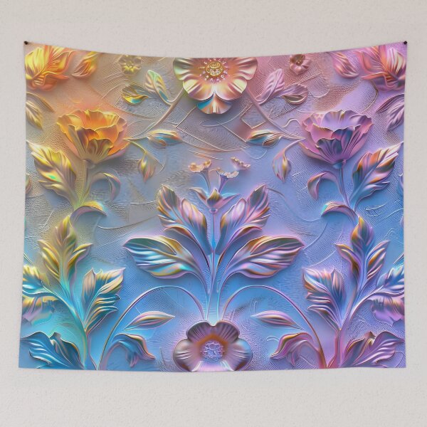 Item preview, Rainbow Radiance: Sculpted Floral Spectacle designed and sold by AI-Only Creations.