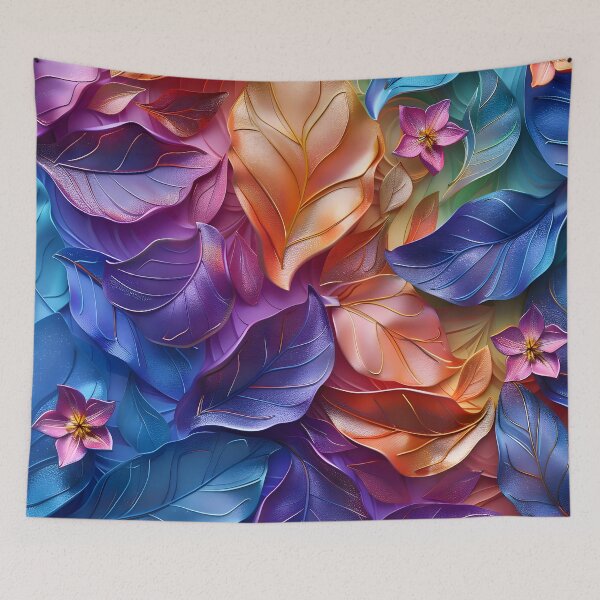 Item preview, Vibrant Rainbow Blossoms designed and sold by AI-Only Creations.