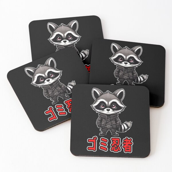 Item preview, Trash Ninja, Taro, Kawaii Cute Racoon, Kanji Writing designed and sold by Burn-Ego.