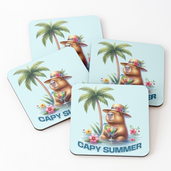 Item preview, Capybara - Kawaii Animal Capybara Cute Summer Vacations Gift designed and sold by InkyGenies.