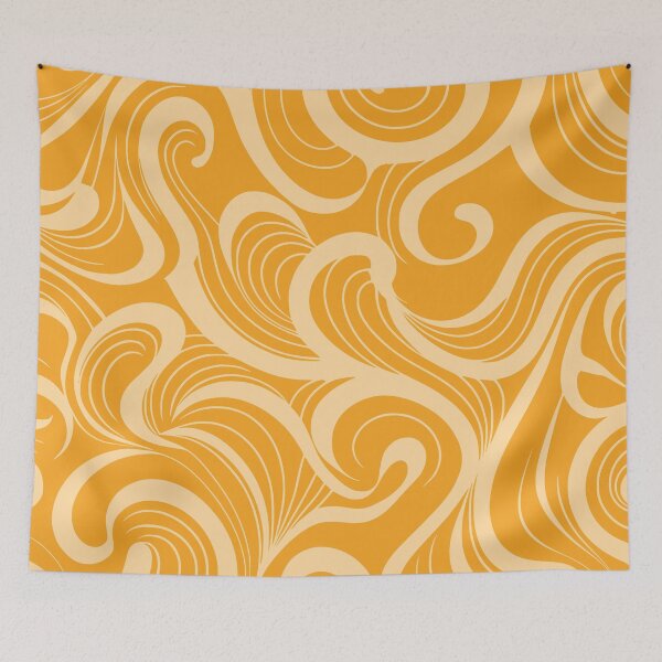 Item preview, Orange Abstract Waves Pattern designed and sold by Pixevol.