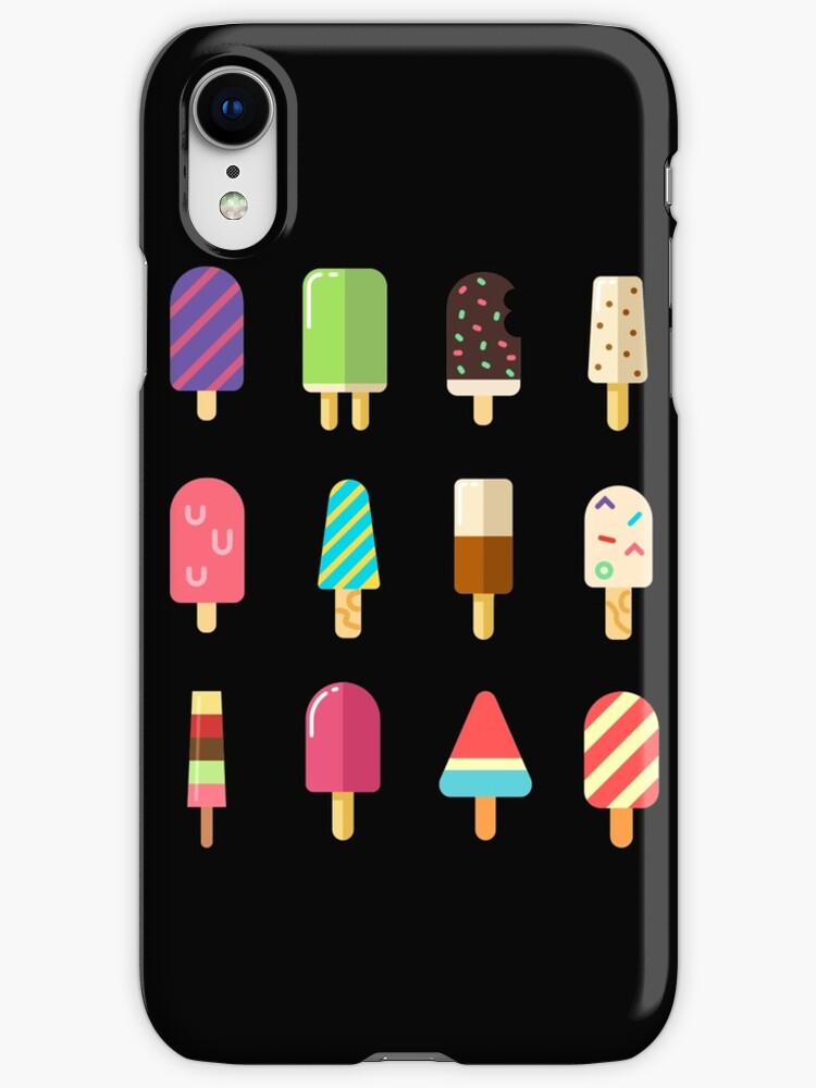 "Popsicle Sticks Emoji Popsicles Ice Cream Summer Chill " iPhone Case & Cover by Essetino