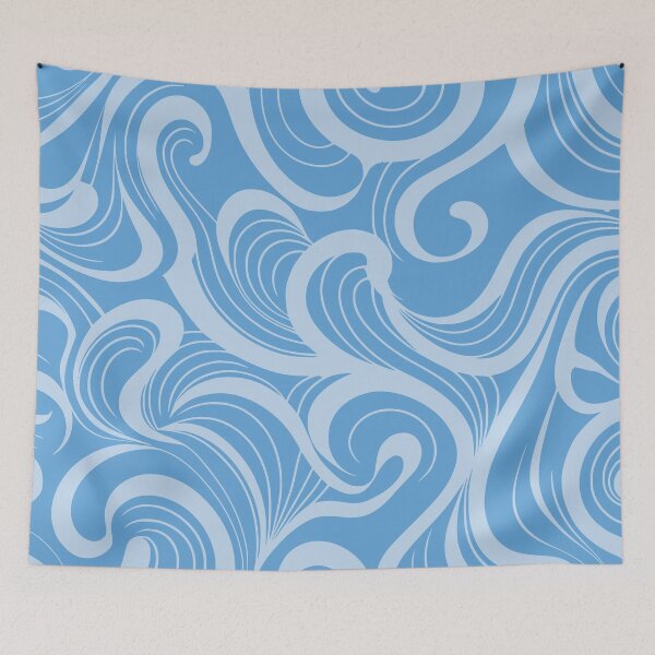 Item preview, Blue Grotto Abstract Waves Pattern designed and sold by Pixevol.