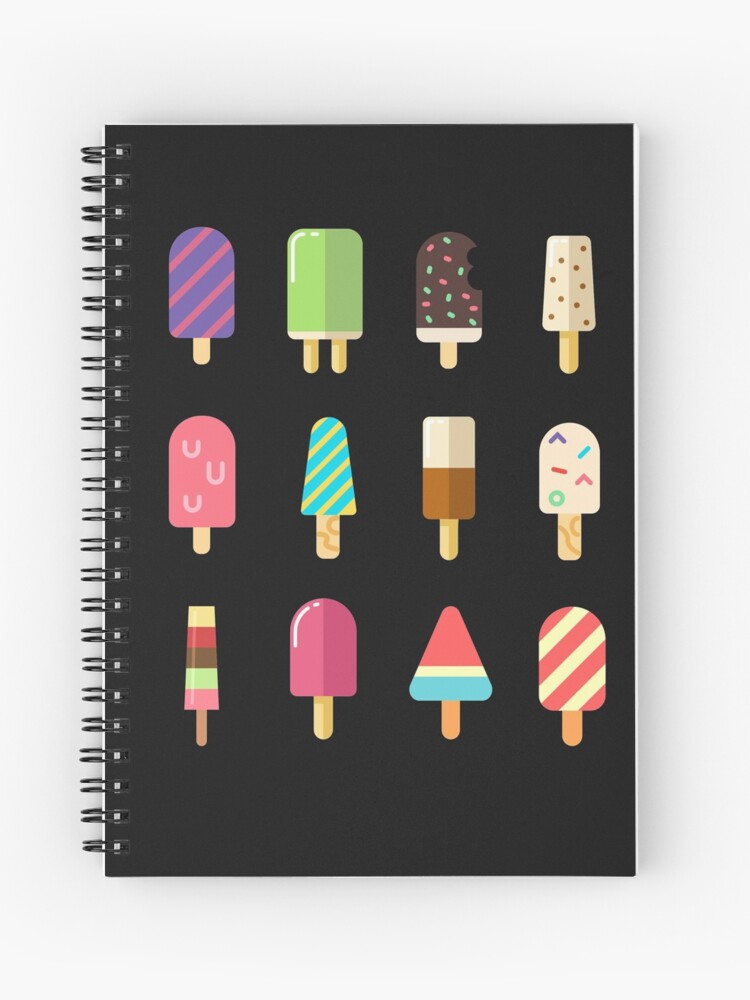 Cuaderno de espiral «Paletas de helado Paletas de helado Emoji Paletas de  helado Helado de verano» de Essetino | Redbubble