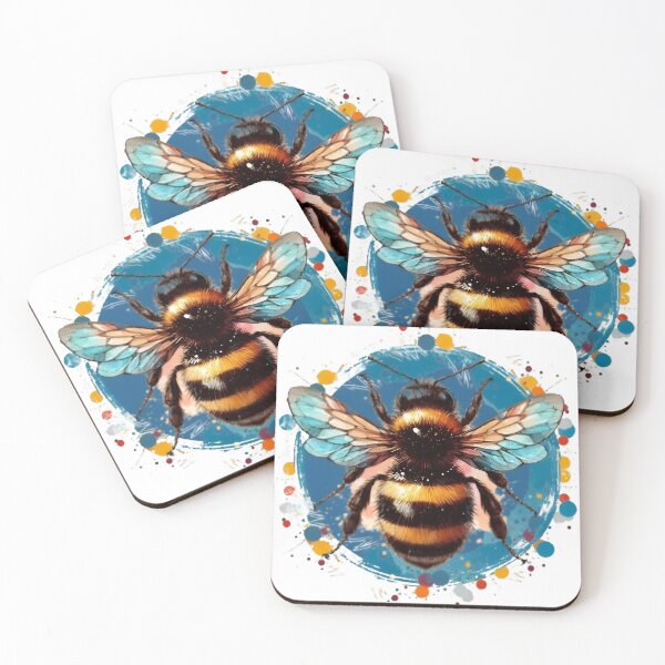 Item preview, A beautiful bee with the colorful background designed and sold by Marcoshop10.