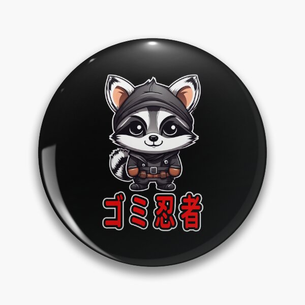 Item preview, Trash Ninja, Yuki, Kawaii Cute Racoon, Kanji Writing designed and sold by Burn-Ego.