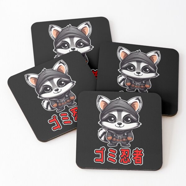 Item preview, Trash Ninja, Yuki, Kawaii Cute Racoon, Kanji Writing designed and sold by Burn-Ego.