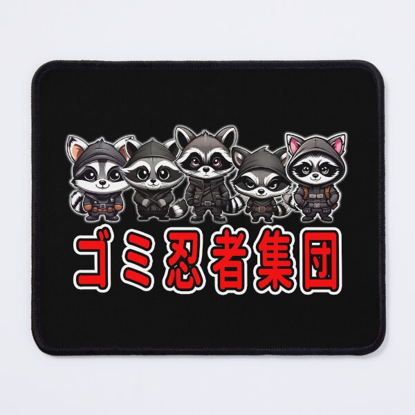 Item preview, Trash Ninja Gang, Kawaii Cute Racoons, Kanji Writing designed and sold by Burn-Ego.