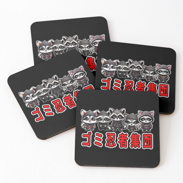Item preview, Trash Ninja Gang, Kawaii Cute Racoons, Kanji Writing designed and sold by Burn-Ego.