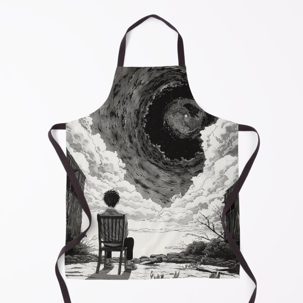 Item preview, engulfed by the infinite expanses - vertical - black and white horror manga anime boy designed and sold by ForsakenFrames.