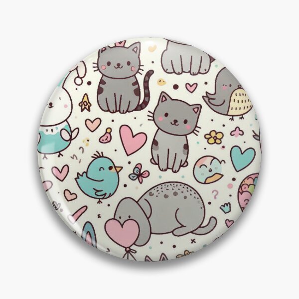 Item preview, Animal doodles pattern designed and sold by FLATVAC STICKER.