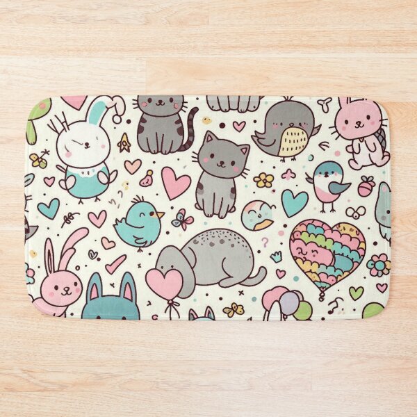 Item preview, Animal doodles pattern designed and sold by FLATVAC STICKER.