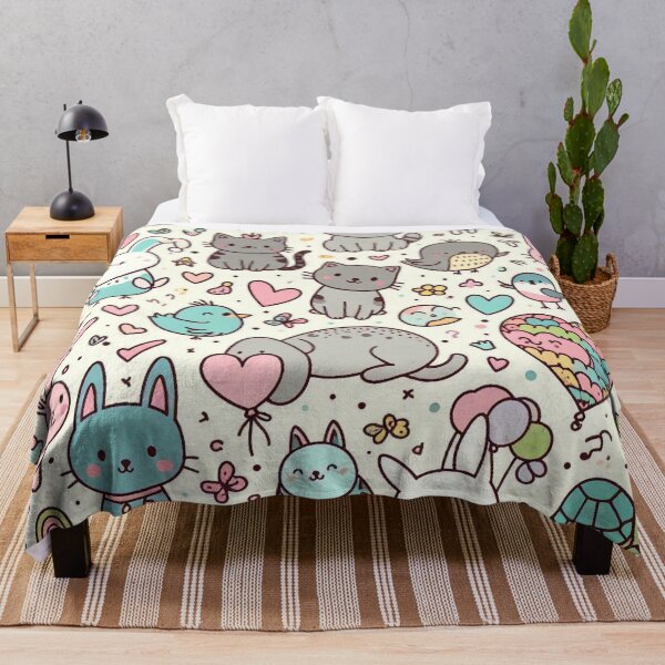 Item preview, Animal doodles pattern designed and sold by FLATVAC STICKER.