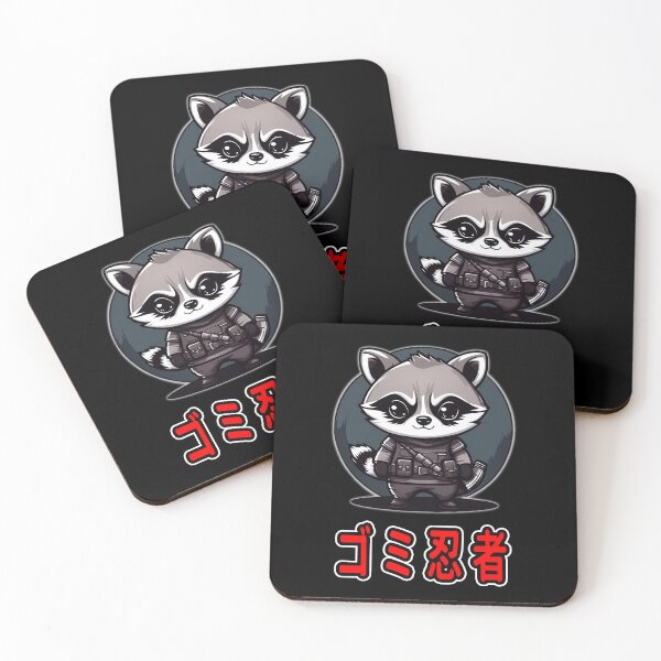 Item preview, Trash Ninja, Kaito, Kawaii Cute Racoon, Kanji Writing designed and sold by Burn-Ego.
