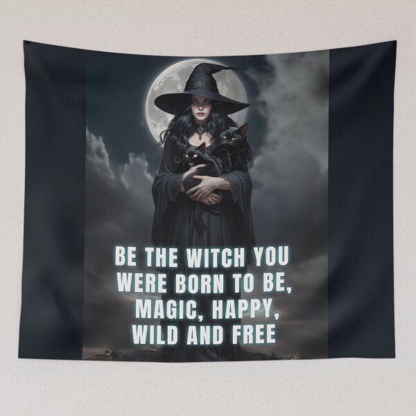 Item preview, BE THE WITCH YOU WERE BORN TO BE, MAGIC, HAPPY, WILD AND FREE. Halloween design. designed and sold by La Loca.