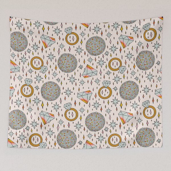 Item preview, Disco Ball and Diamonds Print designed and sold by doodlebymeg.