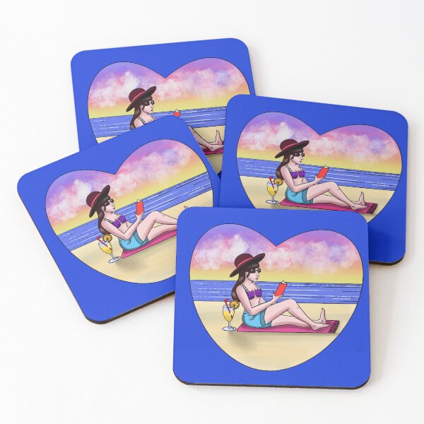 Item preview, Girl Reading at the Beach  designed and sold by altairaleon.