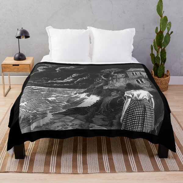 Item preview, fresh night breeze - black and white horror manga anime girl designed and sold by ForsakenFrames.