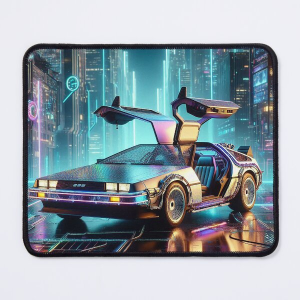 Item preview, BTTF Delorean in a futuristic city designed and sold by BlueGnome.