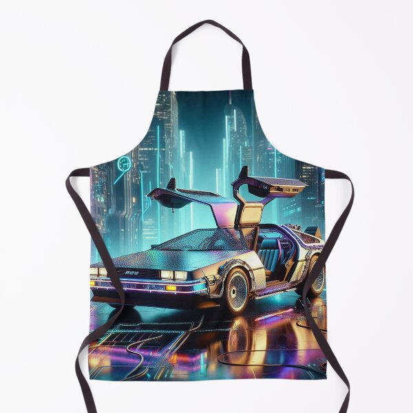 Item preview, BTTF Delorean in a futuristic city designed and sold by BlueGnome.
