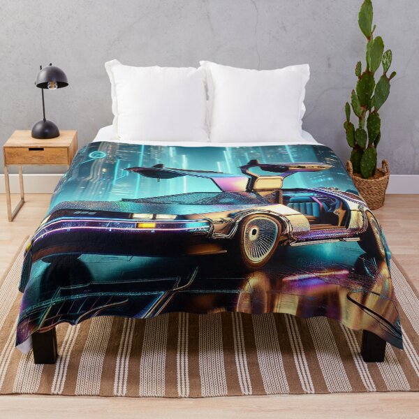 Item preview, BTTF Delorean in a futuristic city designed and sold by BlueGnome.