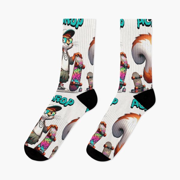 Item preview, Skater Squirrel Illustration Gift for Kids, Teens, and Adults - Beige designed and sold by InkyGenies.