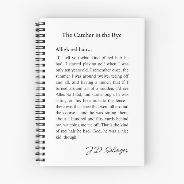 Item preview, Quote from The Catcher in the Rye on Allie’s red hair  designed and sold by SusanDee.