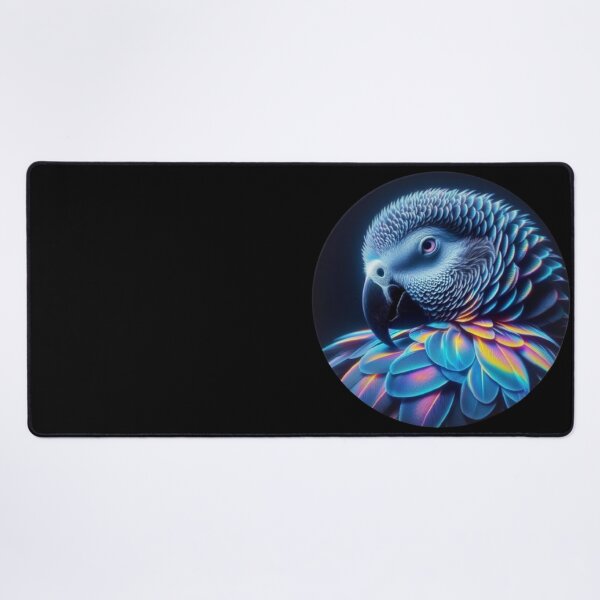 Item preview, Neon Smokey African Grey Majesty designed and sold by LyssasMindArt.