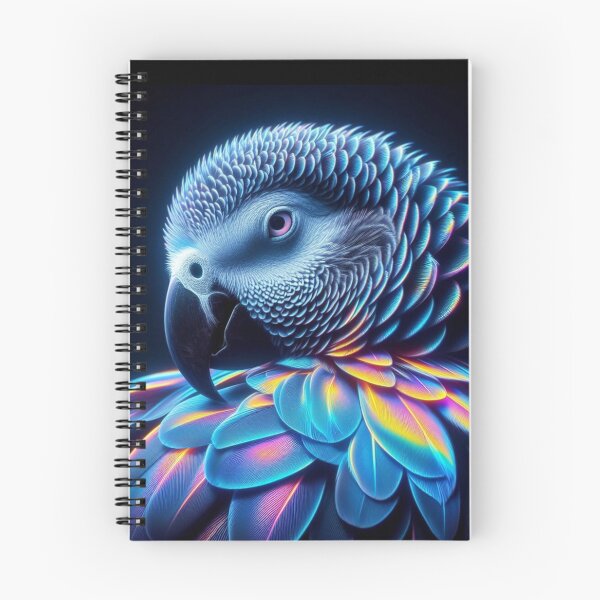 Item preview, Neon Smokey African Grey Majesty designed and sold by LyssasMindArt.