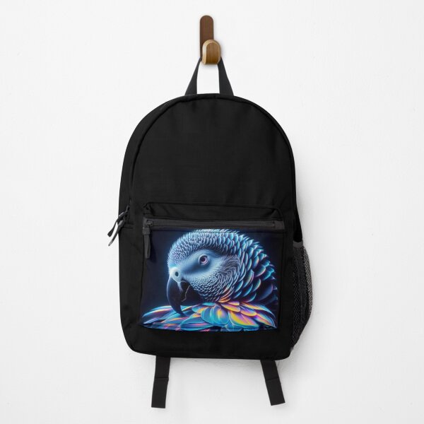 Item preview, Neon Smokey African Grey Majesty designed and sold by LyssasMindArt.
