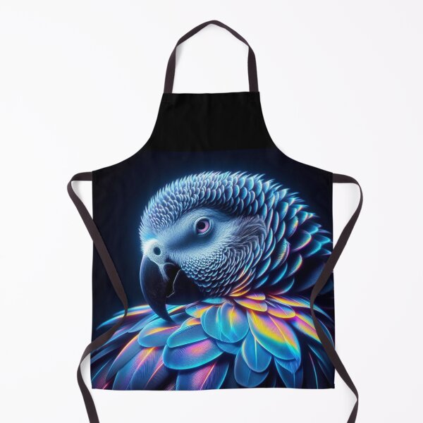 Item preview, Neon Smokey African Grey Majesty designed and sold by LyssasMindArt.