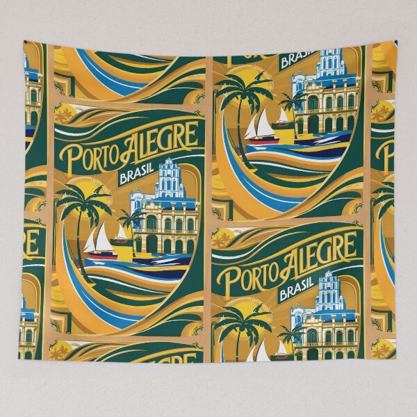 Item preview, Porto Alegre Brazil Vintage Travel Tourism  designed and sold by TravelersGems.