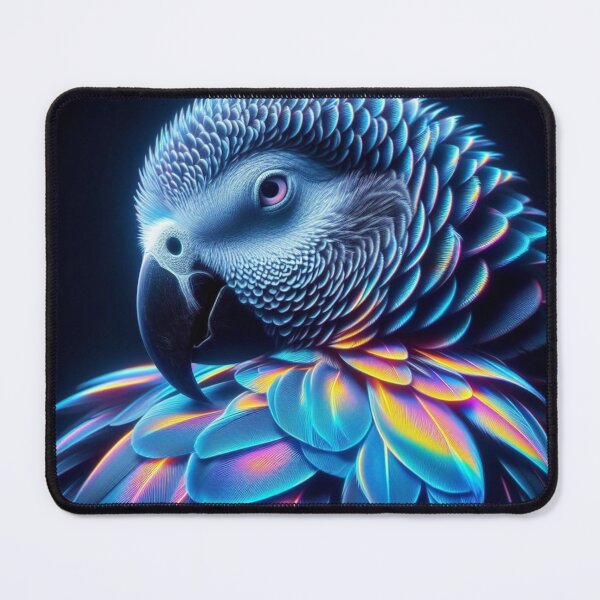Item preview, Neon Smokey African Grey Majesty designed and sold by LyssasMindArt.