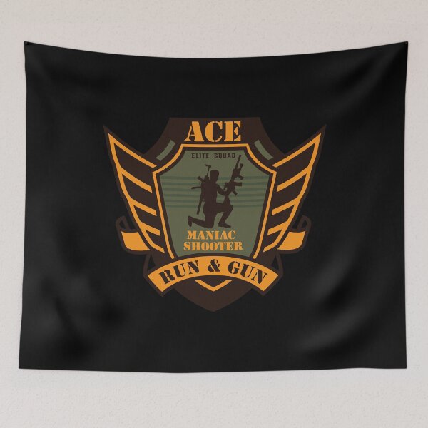 Item preview, Ace Run & Gun Gamer Gift Maniac Shooter Badge designed and sold by Bronby.