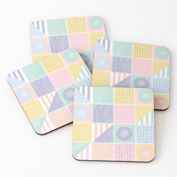 Item preview, Painted Riviera Tiles Pastels designed and sold by DesigndN.