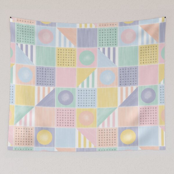 Item preview, Painted Riviera Tiles Pastels designed and sold by DesigndN.