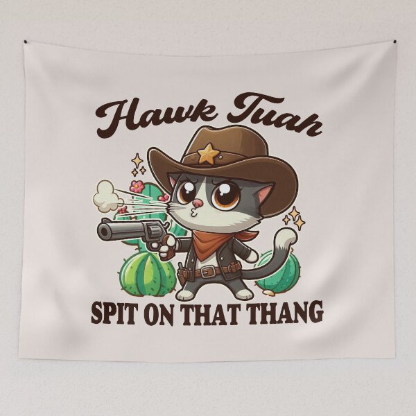 Item preview, HAWK TUAH Spit on that thang! Cat meme designed and sold by pinzka.