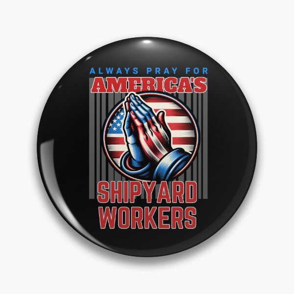 Item preview, Patriotic Praying Hands for America's Shipyard Workers designed and sold by Hananiah Merch.