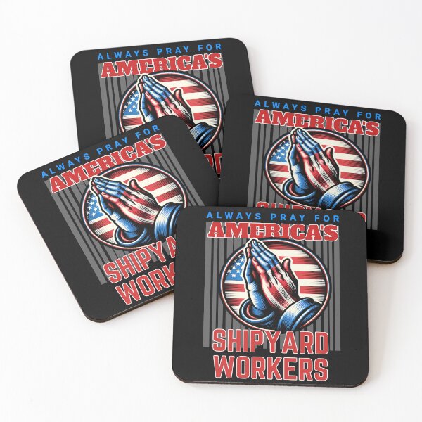 Item preview, Patriotic Praying Hands for America's Shipyard Workers designed and sold by Hananiah Merch.