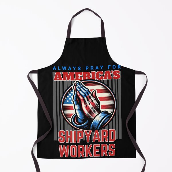Item preview, Patriotic Praying Hands for America's Shipyard Workers designed and sold by Hananiah Merch.
