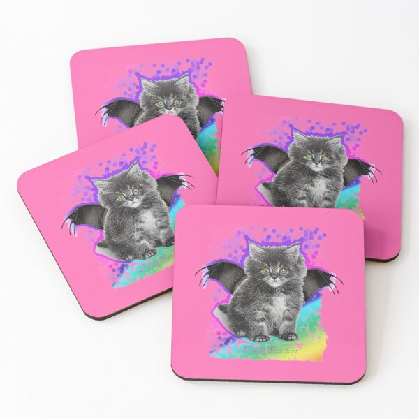 Item preview, Black Bat Cat - Rainbow Eyes (By AliceCCI)  designed and sold by VanyssaGraphics.