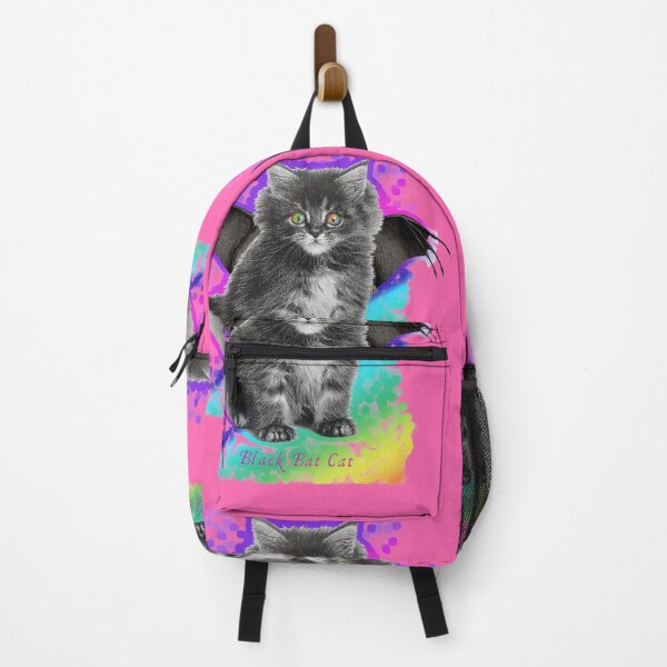 Item preview, Black Bat Cat - Rainbow Eyes (By AliceCCI)  designed and sold by VanyssaGraphics.