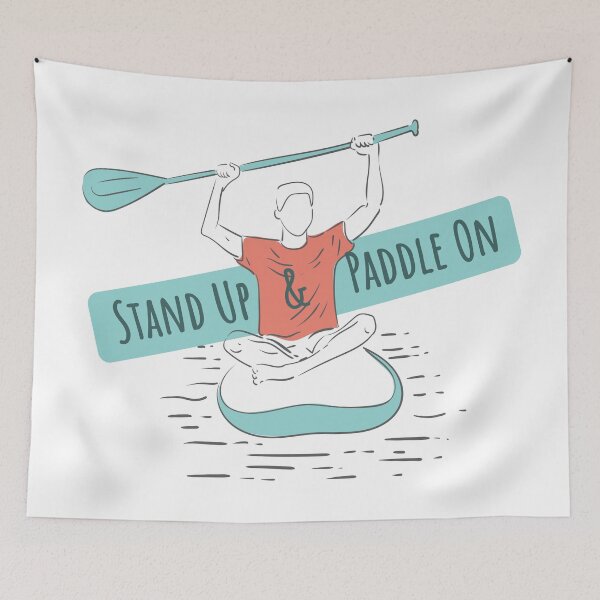 Item preview, Stand Up & Paddle On. Lineart SUP designed and sold by Deepness2023.