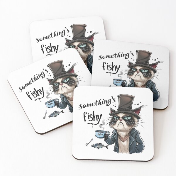 Item preview, Something's Fishy! Detective Cat in Action designed and sold by kjon88.