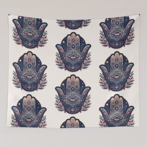 Item preview, Hamsa Hand Fatima Evil Eye Sticker designed and sold by MendaciousMina.