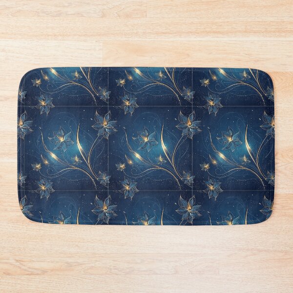 Item preview, Seamless pattern of glowing floral with delicate golden lining designed and sold by creativekrish.