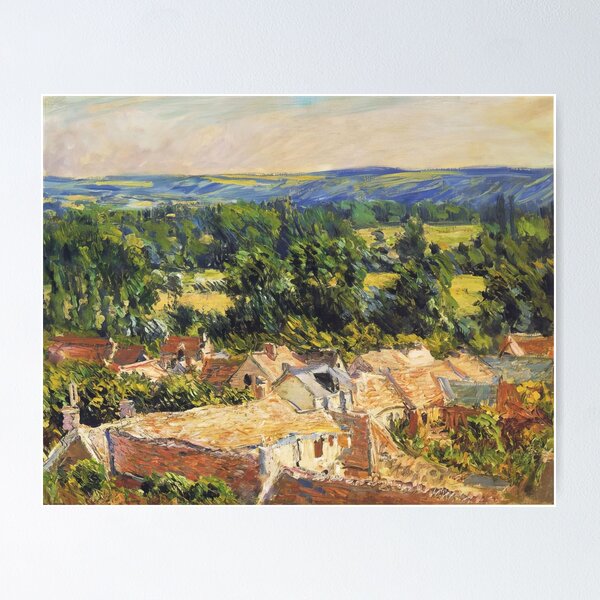 Item preview, View on village of Giverny - 1886 - Claude Monet designed and sold by dottyshai.
