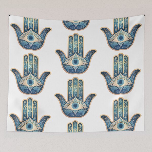 Item preview, Hamsa Hand Fatima Evil Eye Sticker designed and sold by MendaciousMina.