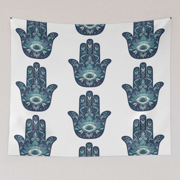 Item preview, Hamsa Hand Fatima Evil Eye Sticker designed and sold by MendaciousMina.